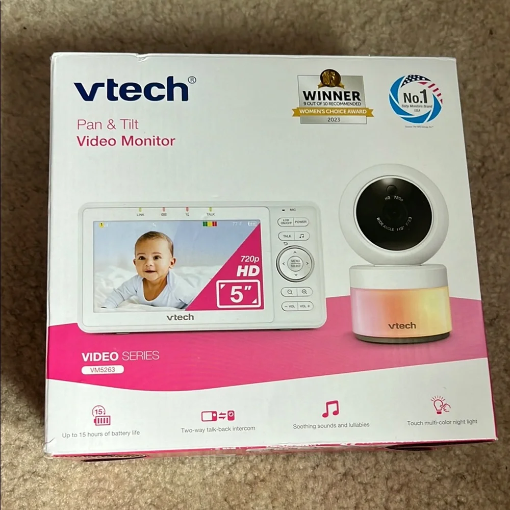 Pan & Tilt Video Monitor - White
